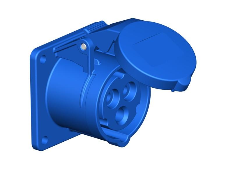 PCE WCD inbouw CEE 16A - 230V  3P - IP44 - 6h - blauw
